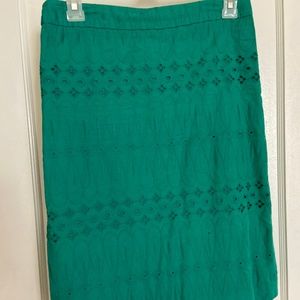 Beautiful Emerald Lace Pencil Skirt
